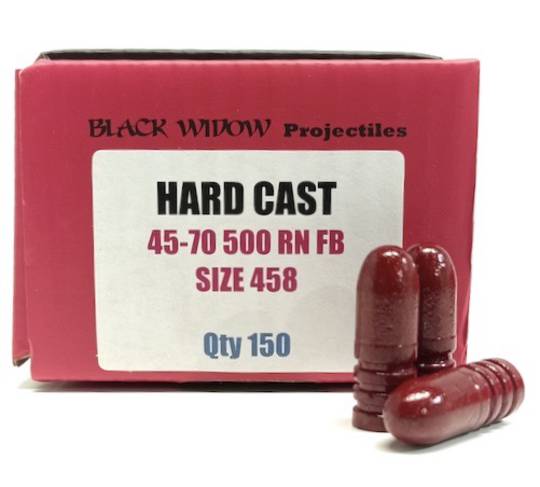 Black Widow Projectiles .45-70cal 500gr RNFB .458" x150
